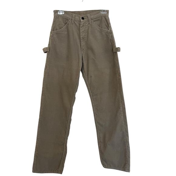 Washington Dee Cee | Vintage 70s Beige Tan Corduroy Carpenter Pants Workwear USA - Picture 1 of 10